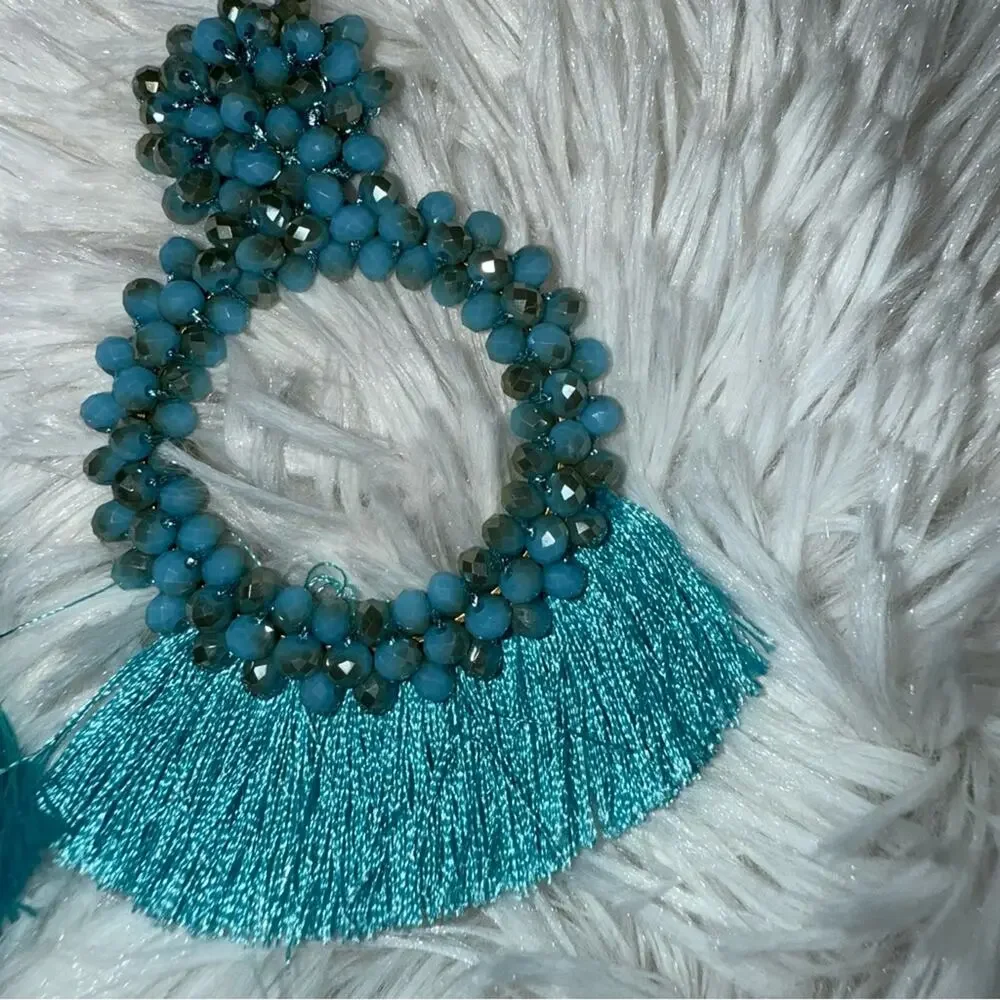 CC Chic studded sequin fringe earrings - Picture 2 of 3